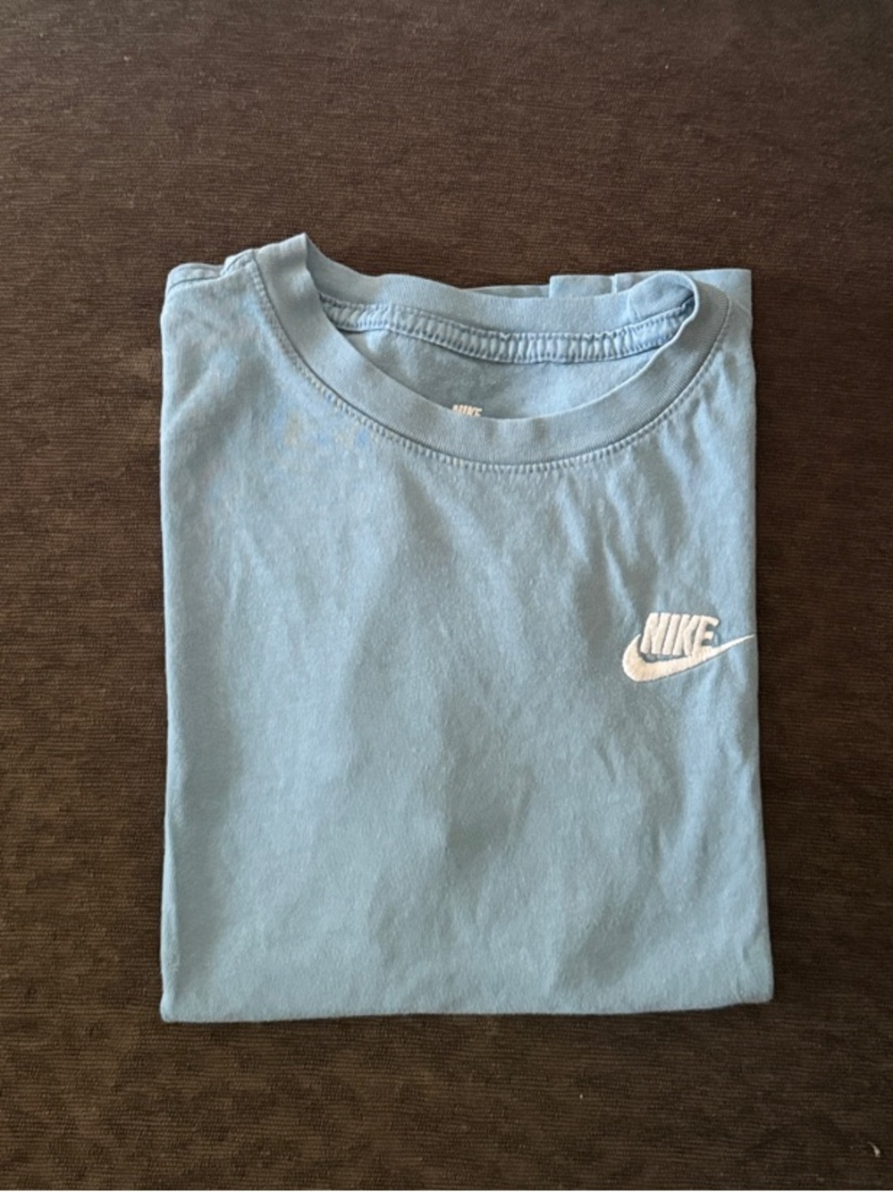 Nike Sportswear Club Tee with White Swoosh, looks a little darker than the photo